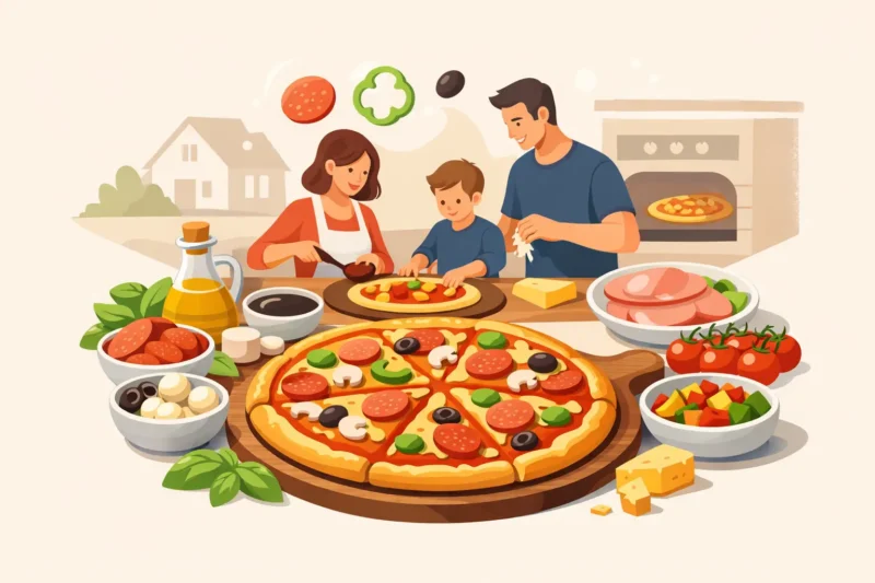 Legjobb pizza feltétek családoknak otthonra