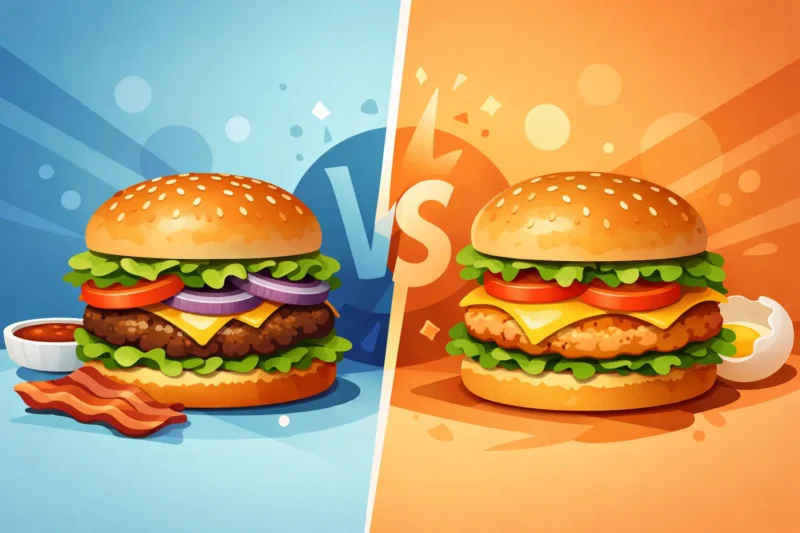 Marhahúsos vagy csirkés burger? Így válassz