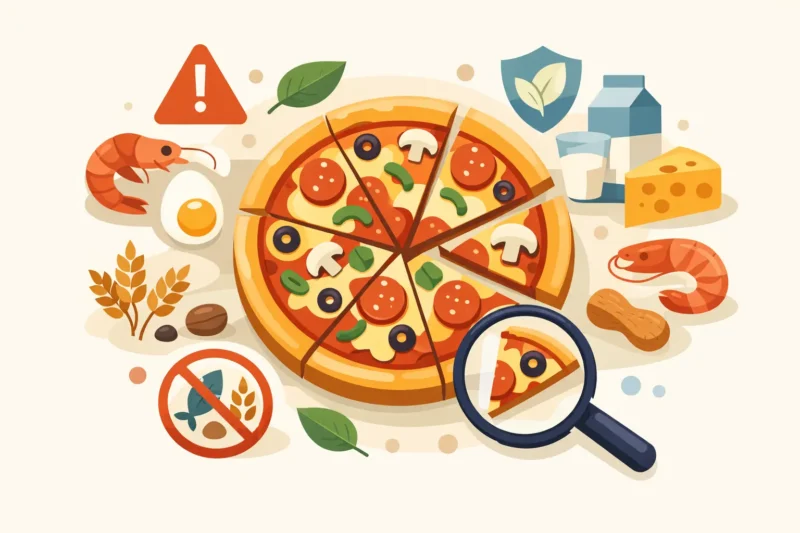 Pizza allergének útmutató rendelés előtt